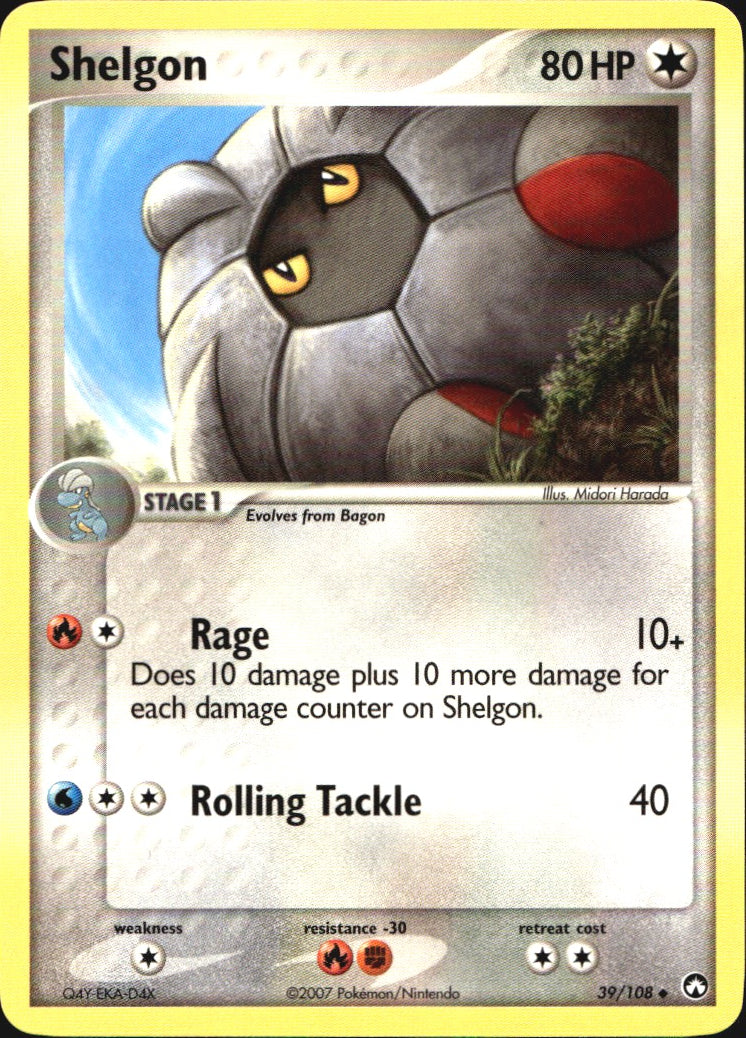 Shelgon 39/108 Uncommon Power Keepers Pokemon Near Mint
