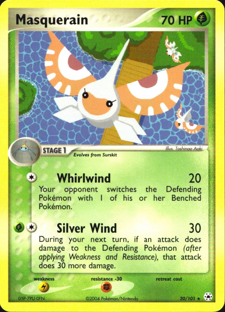 Masquerain 20/101 Rare Hidden Legends Pokemon Near Mint