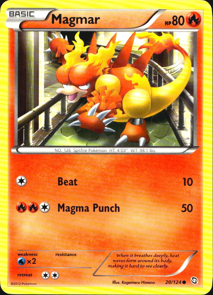 Magmar 20/124 Common Dragons Exalted Pokemon Near Mint