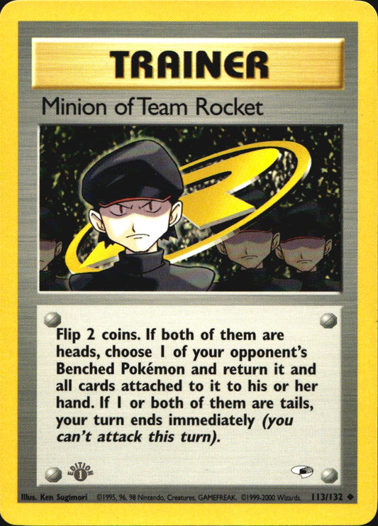 Minion of Team Rocket 113/132 Uncommon Gym Heroes Pokemon 1st Edition Near Mint