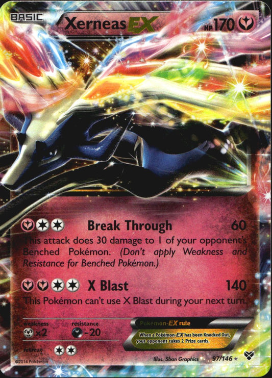 Xerneas EX 97/146 Holo Rare EX XY Pokemon Lightly Played