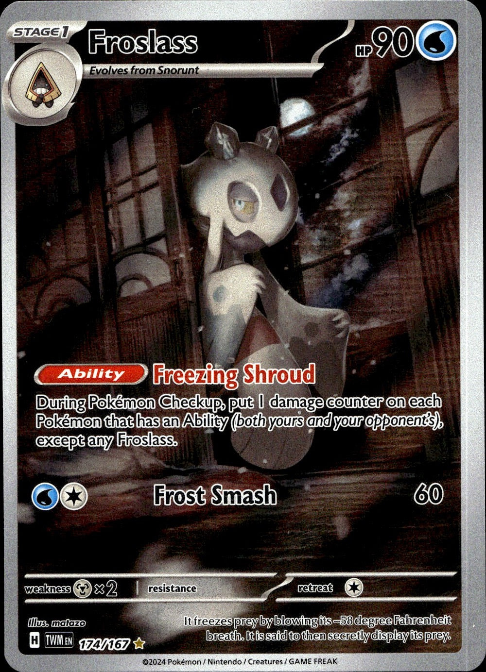 Froslass 174/167 Illustration Rare Twilight Masquerade Pokemon Near Mint