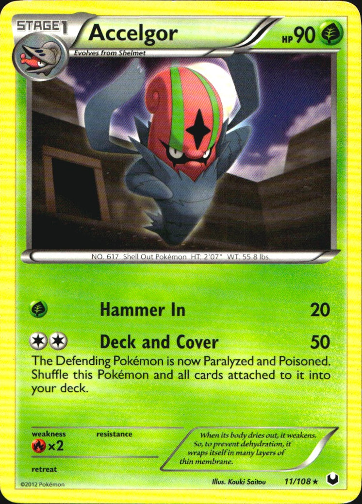 Accelgor 11/108 Rare Dark Explorers Pokemon Near Mint