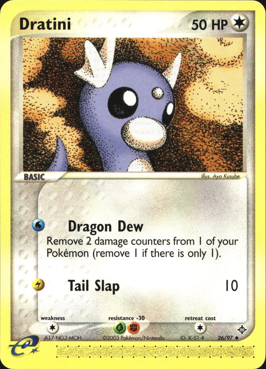 Dratini 26/97 Uncommon Dragon Pokemon Near Mint