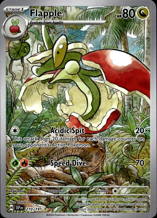 Flapple 210/191 Illustration Rare Surging Sparks Pokemon Near Mint