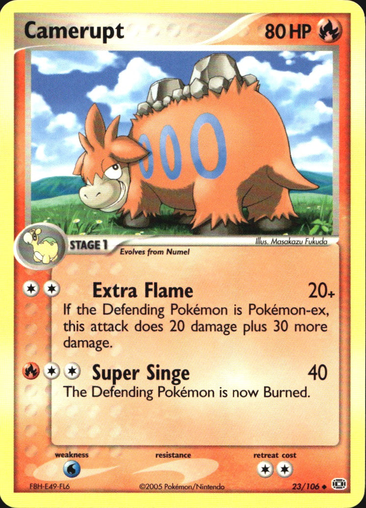 Camerupt 23/106 Uncommon Emerald Pokemon Near Mint