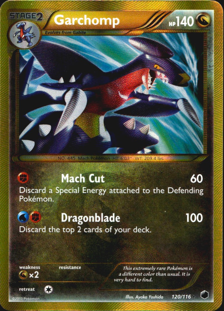 Garchomp 120/116 Secret Rare Plasma Freeze Pokemon Near Mint