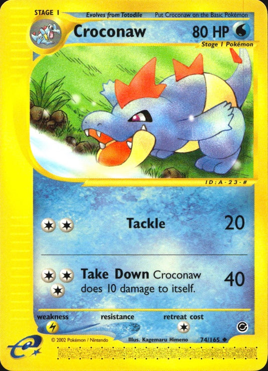 Croconaw 74/165 Uncommon Expedition Base Set Pokemon Near Mint
