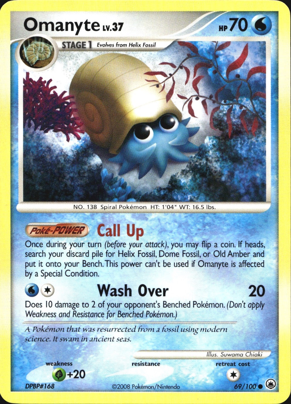 Omanyte 69/100 Common Majestic Dawn Pokemon Near Mint