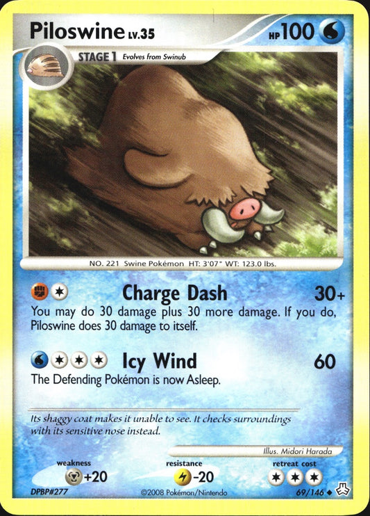 Piloswine 69/146 Uncommon Legends Awakened Pokemon Near Mint