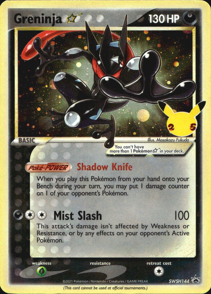 Greninja Star SWSH144 Promo SWSH Black Star Pokemon Near Mint