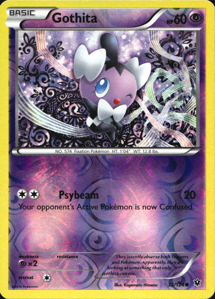 Gothita 32/124 Common Fates Collide Pokemon Reverse Holo Near Mint