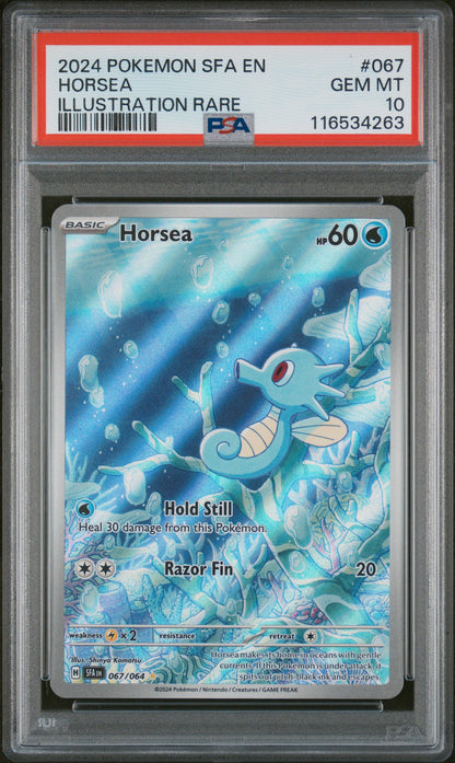Horsea 067/64 Illustration Rare Sfa En-shrouded Fable Pokemon PSA 10