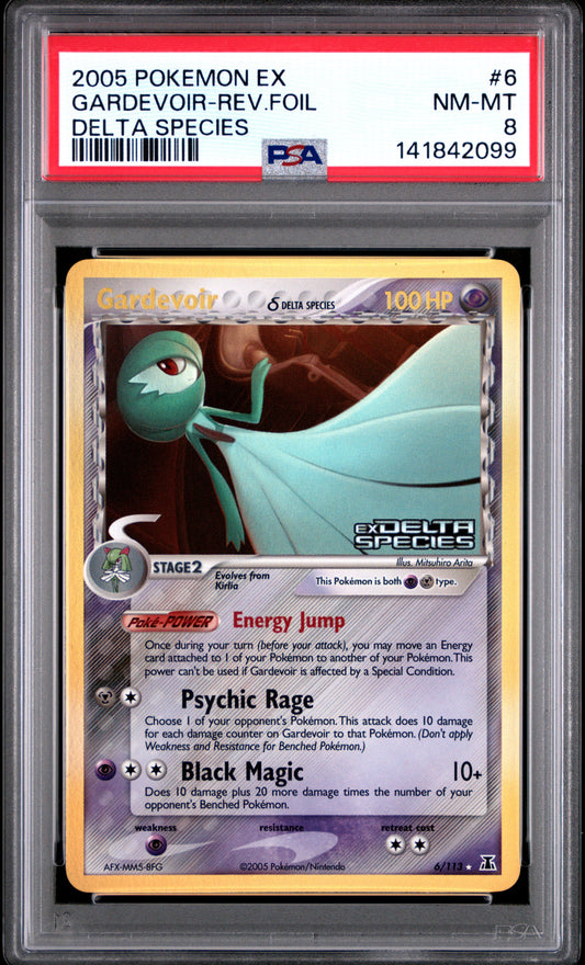 Gardevoir Reverse Holo 6/113 Delta Species Pokemon PSA 8