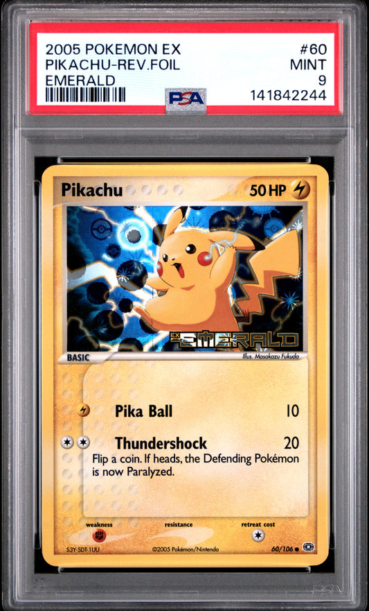 Pikachu Reverse Holo 60/106 Emerald Pokemon PSA 9